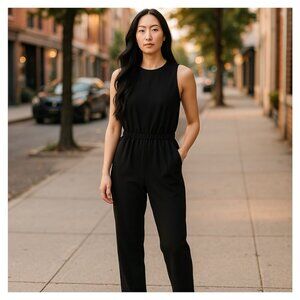 Women's Lolë Black One Piece Jumpsuit with Keyhole Back Size Small